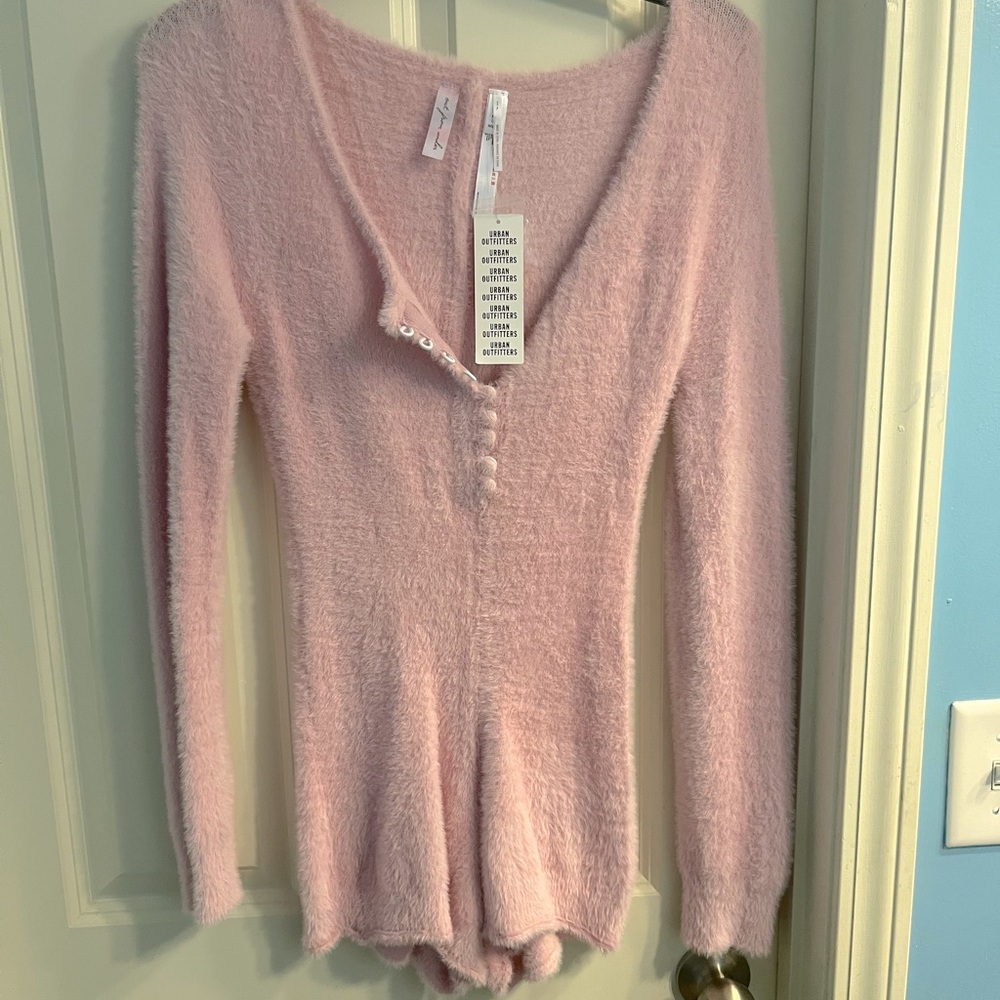 OUT FROM UNDER PIPER FUZZY SCOOP NECK ROMPER